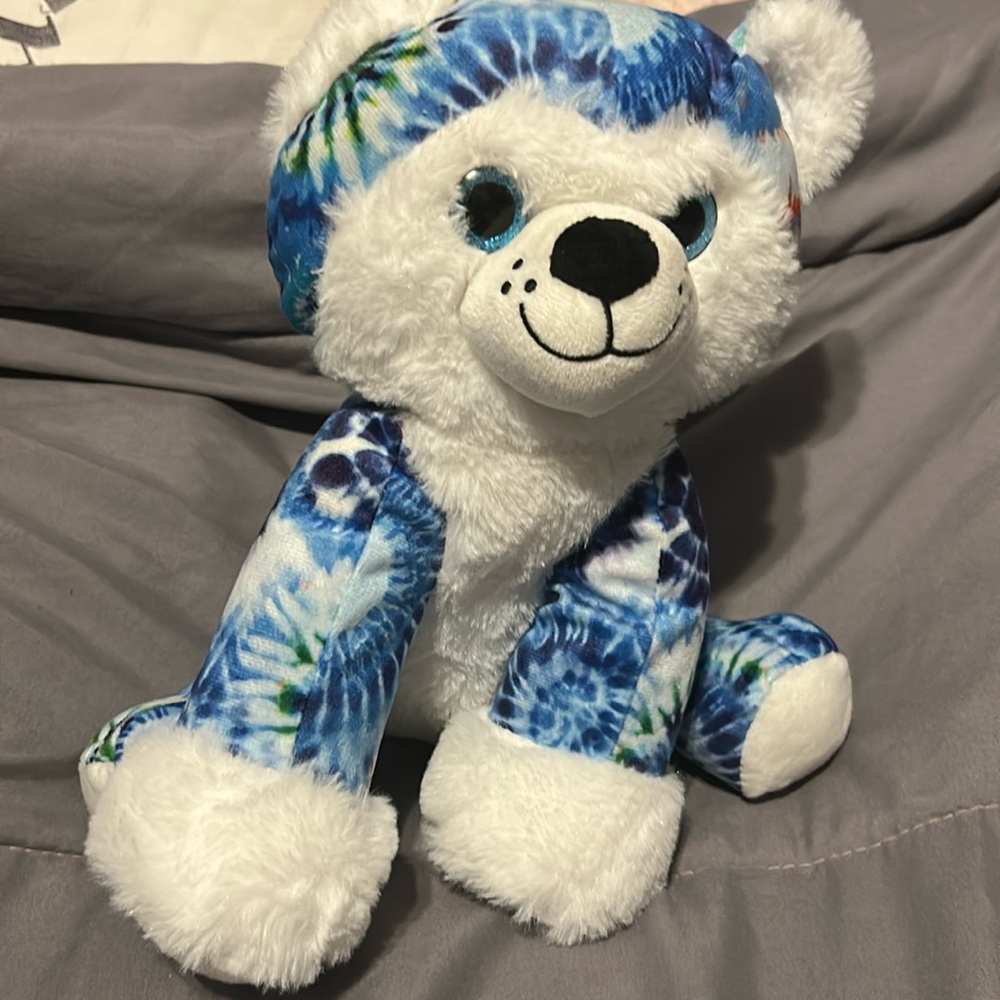 Blue and White Stuffed Animal Plush Toy